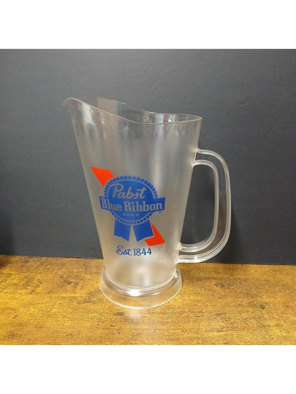 Vintage Pabst Blue Ribbon Plastic Beer Pitcher